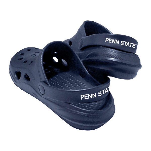 navy logs with white Penn State on heel straps